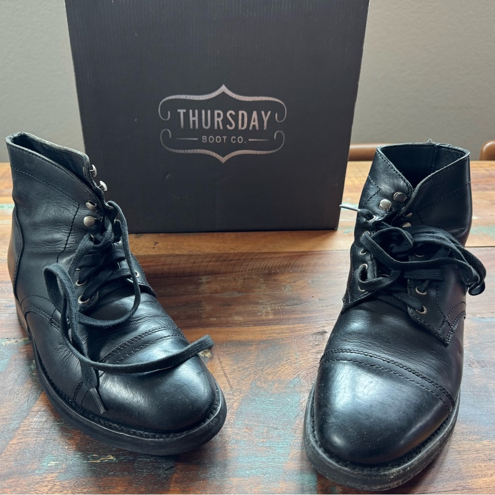 Thursday Boot Company Black Leather Men's Boots